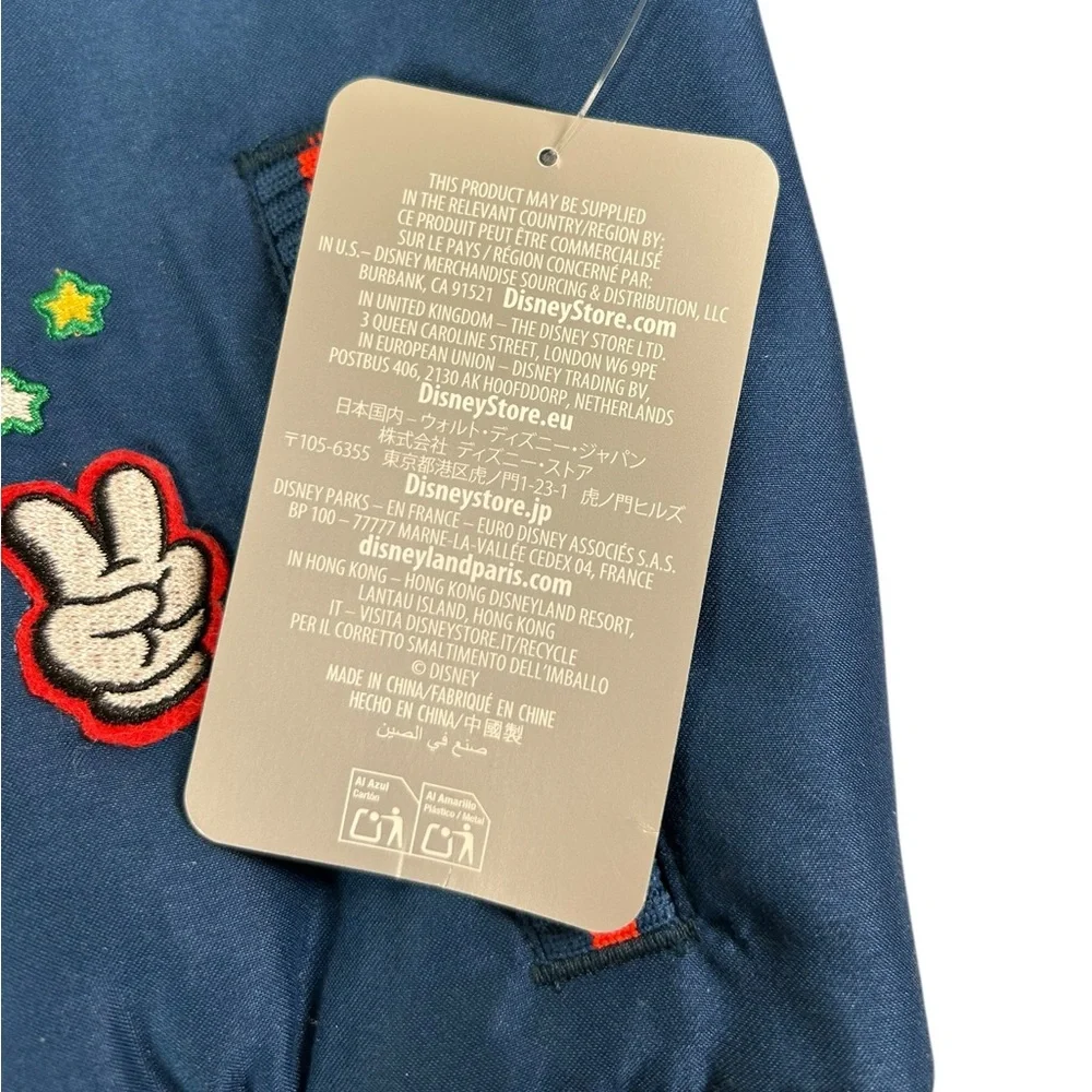 DISNEY STORE‎ NWT Mickey Mouse Varsity Bomber Jacket Kid Sz 4 Blue Chenille NEW